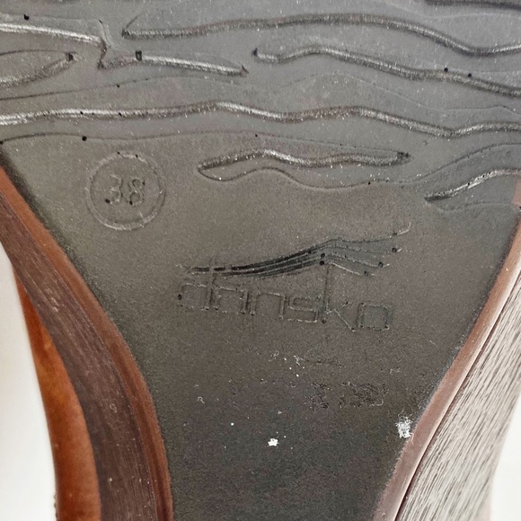 Dansko Brown Leather Clog with Wedge Heel | E20Sh - Picture 10 of 10